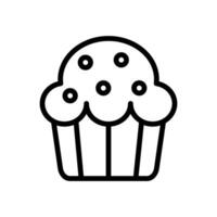 cup cake icon line style vector