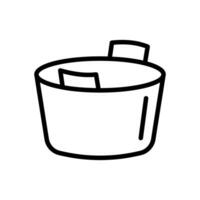 wok icon line vector