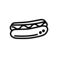 hot dog line style vector