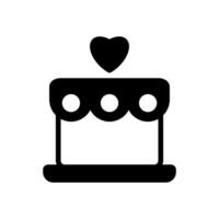 cake icon solid style vector