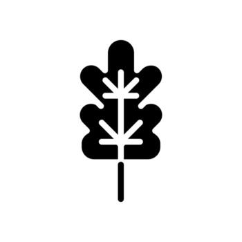 hoja icono sólido estilo vector
