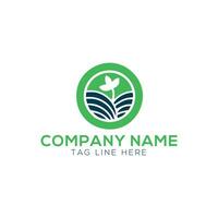 Farm fresh and landscape field logo designs vector