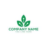 Ecologic company logo template vector