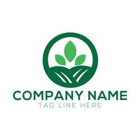 Tree with soil farming agriculture logo design inspiration vector