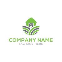 Tree with soil farming agriculture logo design inspiration vector