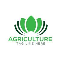 agricultura logo con un brote planta símbolo vector