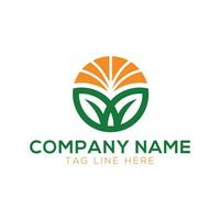 Agriculture logo design template 01 vector