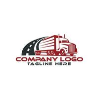 American truck - big rig isolated logo vector