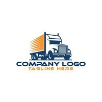 A Vector Illustration of Golden Truck Car Vehicle Logo