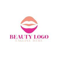 Vector logo design template in trendy linear style - woman's face
