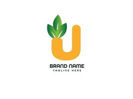 u modern  letter logo design vector