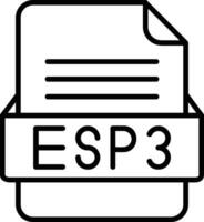 esp3 línea icono vector