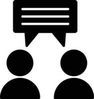 Discussion Glyph Icon vector