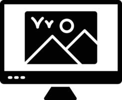 icono de glifo de monitor vector