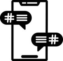 Hashtag Glyph Icon vector