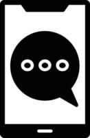 Message Glyph Icon vector