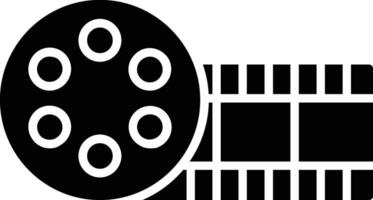 Film Roll Glyph Icon vector