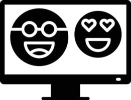 Reaction Glyph Icon vector