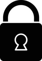 Lock Glyph Icon vector