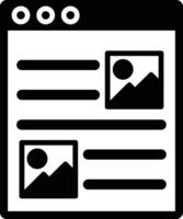 Blog Glyph Icon vector