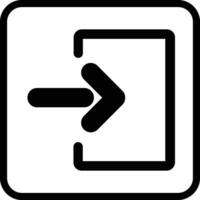 Log In Glyph Icon vector