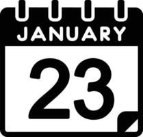 23 January Line Icon vector