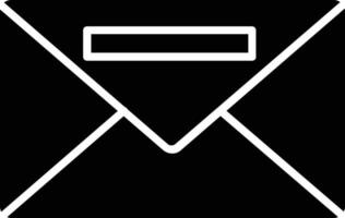 icono de glifo de correo vector