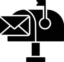 Mailbox Glyph Icon vector