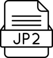 Jp2 Line Icon vector