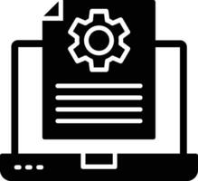 Content Management Glyph Icon vector