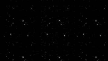 funkeln Sterne blinkend Sterne nahtlos Schleife Staub Partikel fliegen mit Alpha Kanal video