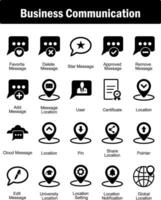 un conjunto de 20 negocio íconos como favorito mensaje, Eliminar mensaje, estrella mensaje vector