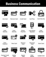 A set of 20 business icons as like card, remove card, credit card vector