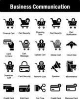 A set of 20 business icons as finance cart, cart security, shopping time vector