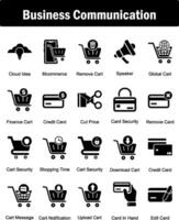 A set of 20 business icons as cloud idea, mcommerce, remove cart vector