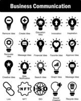 un conjunto de 20 negocio íconos como eliminar idea, crear idea, educación idea vector