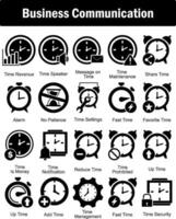 A set of 20 business icons as time revenue, time speaker, message on time vector