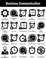 A set of 20 business icons as time management, message on time, fast time vector