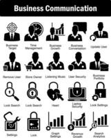 A set of 20 business icons as business target, time management, business growth vector