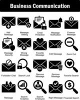 A set of 20 business icons as add message, message setting, email protection vector