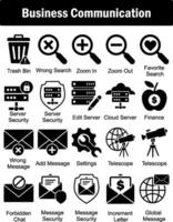 A set of 20 business icons as trash bin, wrong search, zoom in vector