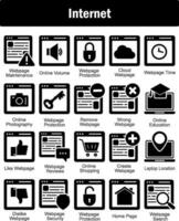 A set of 20 Internet icons as webpage maintenance, online volume, webpage protection vector