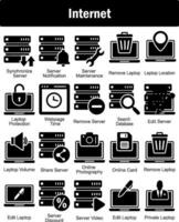 A set of 20 Internet icons as synchronize server, server notification, server maintenance vector