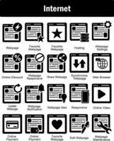 A set of 20 Internet icons as webpage, favorite webpage, hosting vector