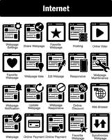 A set of 20 Internet icons as webpage settings, share webpage, favorite webpage vector