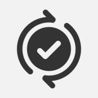 check mark correct  aprove sync icon vector