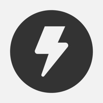 Lightning  icon circle button vector