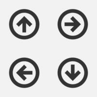 Alt circle down up left right arrow icon vector