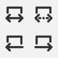 Auto fit width left right arrow icon vector