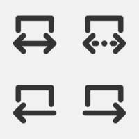 Auto fit width left right arrow icon vector